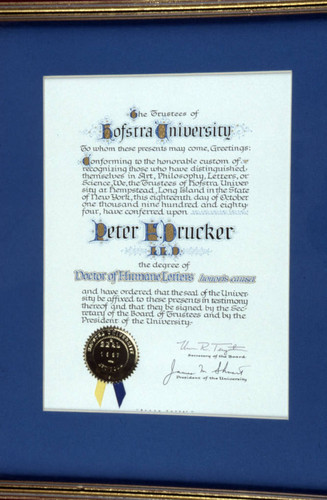 Hofstra University honorary degree