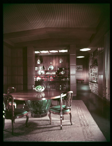 Hopps, Mr. and Mrs. Stewart B., residence. Dining room and Kitchen