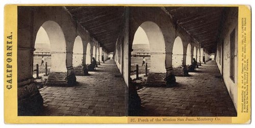 Porch of the Mission San Jose., Monterey County