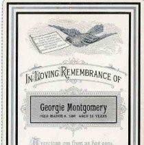 In Loving Remembrance of Georgie Montgomery