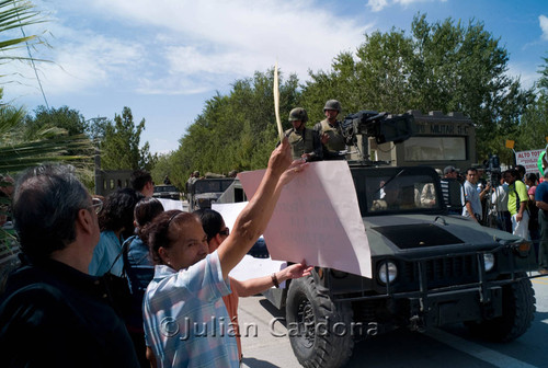 anti-Military protest, Juárez, 2008