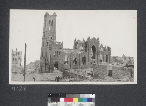 Ruins. German St. Boniface Church. Golden Gate Ave. S.F./06. [Actually is Grace Cathedral, California and Stockton Sts., Nob Hill.]