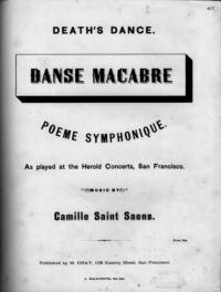 Death's dance = danse macabre / comp. by Camille Saint Saens ; transcribed by Renaud de Vilbac