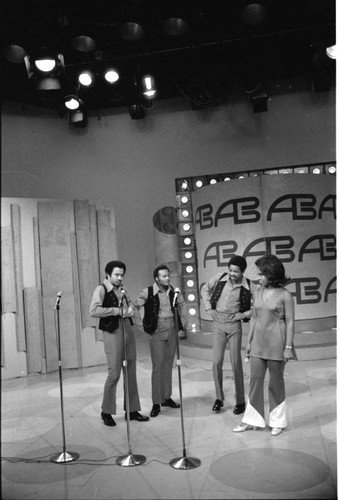 Gladys Knight and the Pips performing on American Bandstand, Los Angeles, 1970