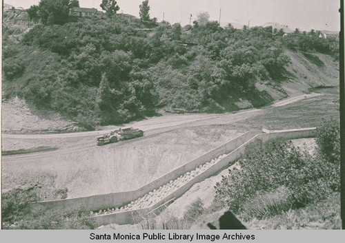 Site of the grading for Pacific Palisades High School in Temescal Canyon, Calif