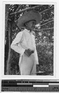 Portrait of a ten-year-old Mayan boy, Quintana Roo, Mexico, ca. 1945