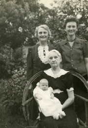 Portrait of four generations of women in Nancy Swenson Williams family