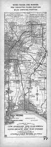 Automobile road map from Los Angeles and Pasadena to Long Beach and San Pedro, 1919