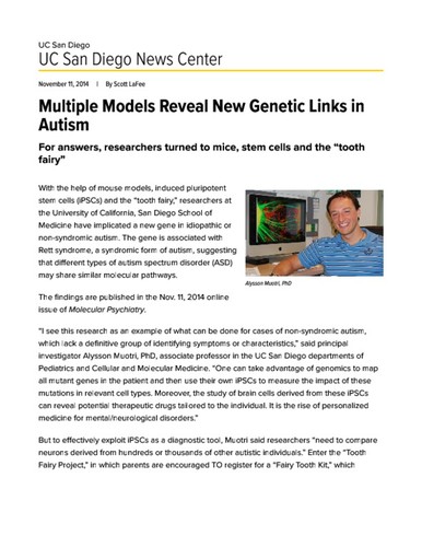 Multiple Models Reveal New Genetic Links in Autism