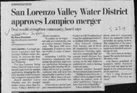 San Lorenzo Valley Water District approves Lompico merger