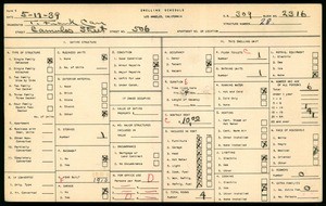 WPA household census for 506 CAMULOS STREET, Los Angeles