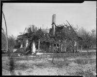 Home destroyed by forest fire, Altadena, California, October 1935