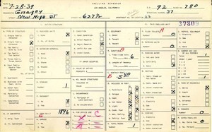 WPA household census for 627 NEW HIGH, Los Angeles