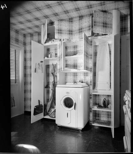 Shearer, Lloyd and Marva, residence. Laundry and Kitchen and Storage