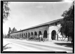 Exterior view of the San Fernando Mission, "from an old photo"