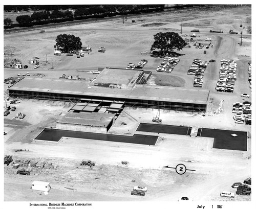Aerial View of IBM San Jose Building 25 During Construction