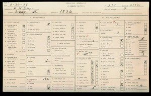 WPA household census for 1526 BIGGY, Los Angeles