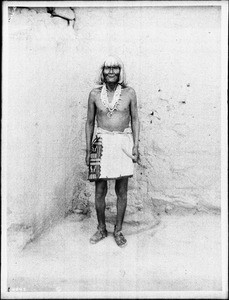 Indian priest at flute dance, pueblo of Walpi, Arizona, ca.1898