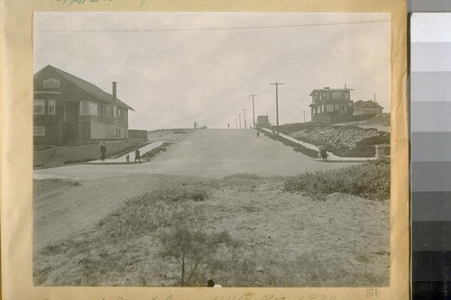 Anza St. West from 44th Ave., 1920. Where Mrs. Partington's auto ran over the boy