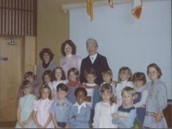 Children of Two Rock School with Helen Putnam, Petaluma, California, 1979