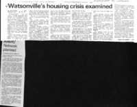 Watsonville's housing crisis examined