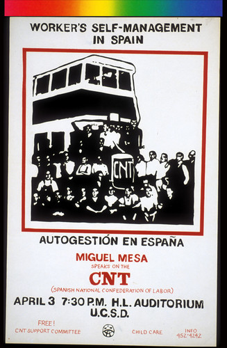 Worker's Self-Management in Spain/Autogestión en España, Announcement Poster for