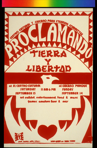 Proclamando Tierra y Libertad, Announcement Poster for