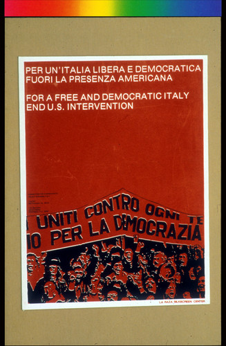 Per Un'Italia Libera e Democratica Fuori La Presenza Americana