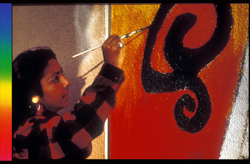 Preparation of the Surface and Painting of the "Viva la Raza" Mural