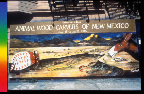 Animal Wood Carvers of New Mexico, Announcement mural for