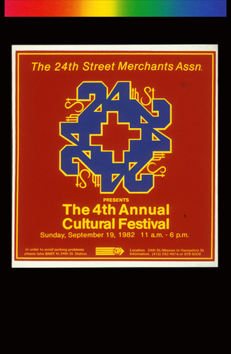 The 4th Annual Cultural Festival, Announcement poster for