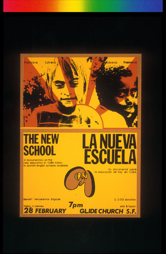 The New School/La Nueva Escuela, Announcement Poster for