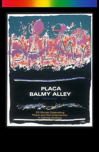 Placa Balmy Alley, Announcement Poster for