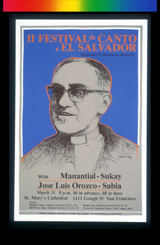 II Festival de Canto A El Salvador, Announcement Poster for