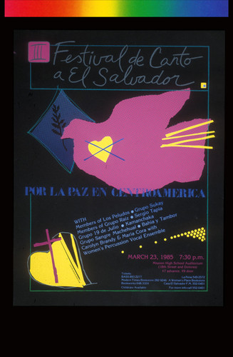 Festival de Canto a El Salvador, Announcement poster for