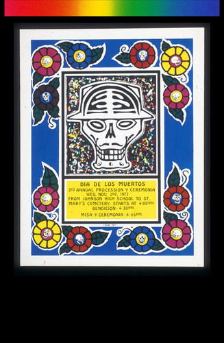 Dia de los Muertos, 3rd Annual Procession Y Ceremonia, Announcement Poster for