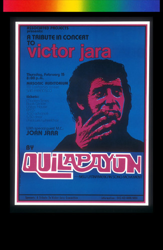 A Tribute in Concert to Victor Jara, Announcement Poster for