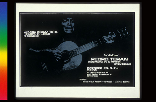 Concierto Con Pedro Teran, Announcement poster for