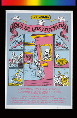 19th Annual Dia de los Muertos, Announcement poster for