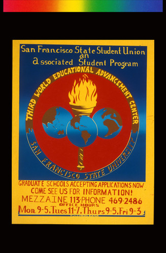 Third World Educational Advancement Center, San Francisco State University, Announcement Poster for