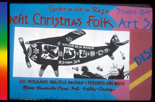 Christmas Folk Art and Craft Sale, Announcement Mural for (detail)