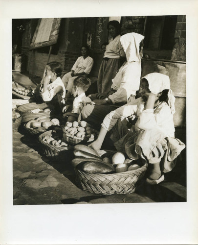 Food sellers in the market