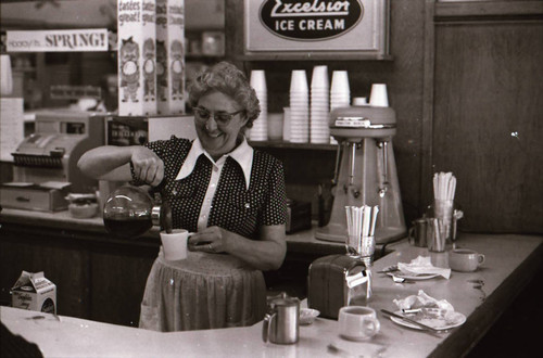 Peggy Wright in Trotter's Restaurant