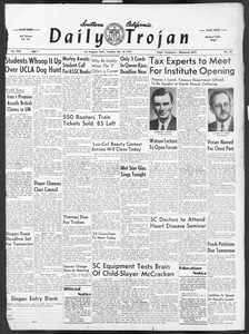 Daily Trojan, Vol. 43, No. 22, October 16, 1951