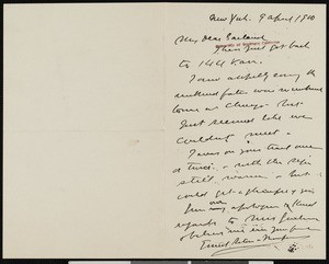 Ernest Thompson Seton, letter, 1900-04-09, to Hamlin Garland