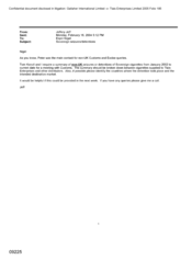 [Email from Jeff Jeffery to Nigel Espin regarding Sovereign seizures and detentions]