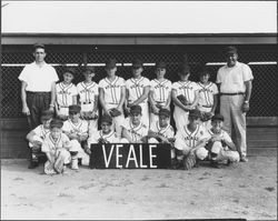 Little League team sponsored by Veale Volkswagen, Santa Rosa, California, 1960