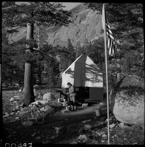 Construction, Rae Lakes Ranger Station tent cabin