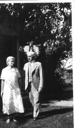 Mr. And Mrs. Chester Myers--probably at the house of their son, Charles R. Myers in Sebastopol