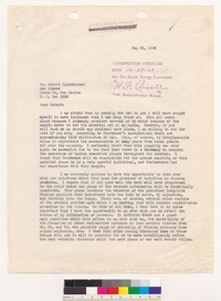 Letter to J. Robert Oppenheimer from Joseph G. Hamilton (page 1)